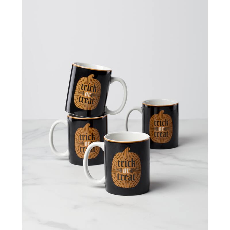 Oneida Vintro Halloween Mugs, Set of 4