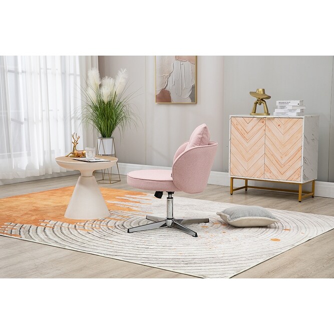 Blush swivel store desk chair