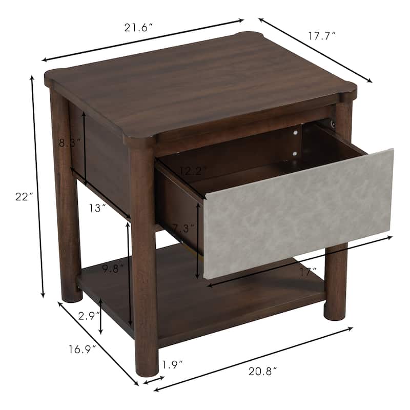 Christopher Knight Home - Pizzie Mid-Century Premium Rubber Wood Queen Platform Bed Frame with Headboard Included
