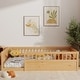 preview thumbnail 2 of 31, Twin Size Pine Floor Bed Frame with Fence