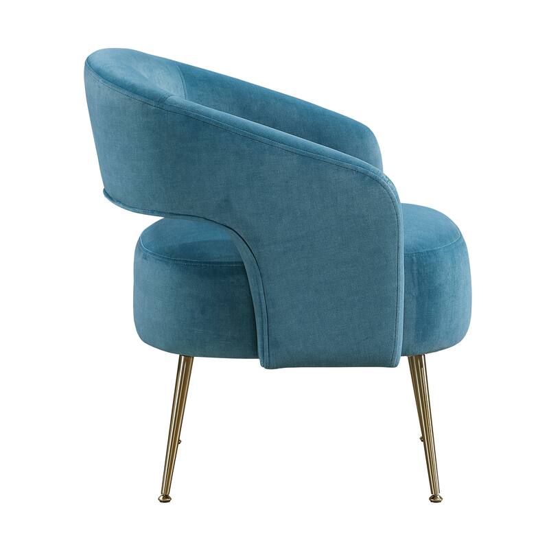 Sonoma 27.5" Velvet Accent Chair - Gold Finish Metal Legs