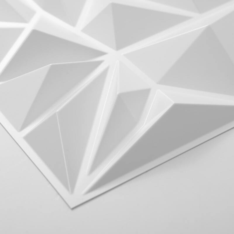 Art3d 33pcs 11.8"x11.8" PVC 3D Wall Tiles Ceiling Tiles Cover 32 Sq.Ft. - N/A
