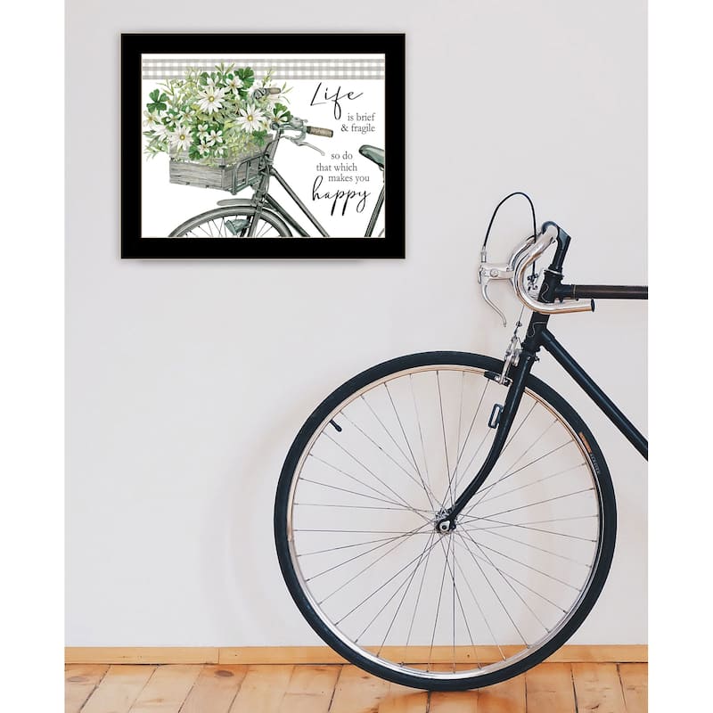 TrendyDecor4U Contemporary "DO THAT WHICH MAKES YOU HAPPY" Framed Print Wall Art