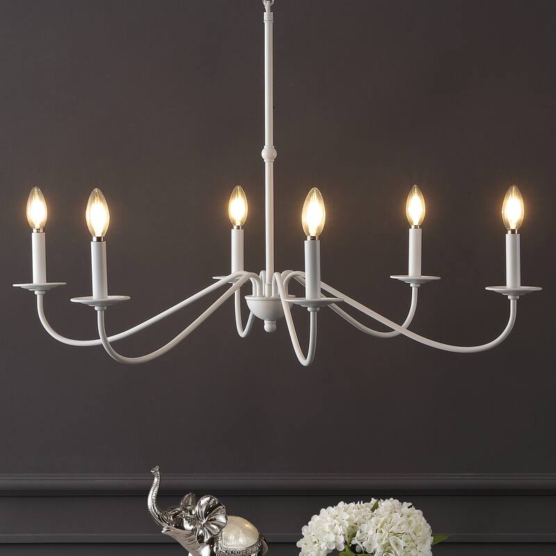 34.75" 6-Light Iron LED Chandelier, by JONATHAN Y