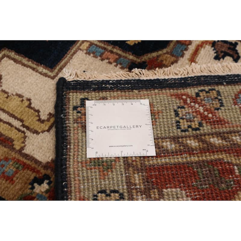 ECARPETGALLERY Hand-knotted Jules Sultane Dark Navy Wool Rug - 8'0 x 9'11