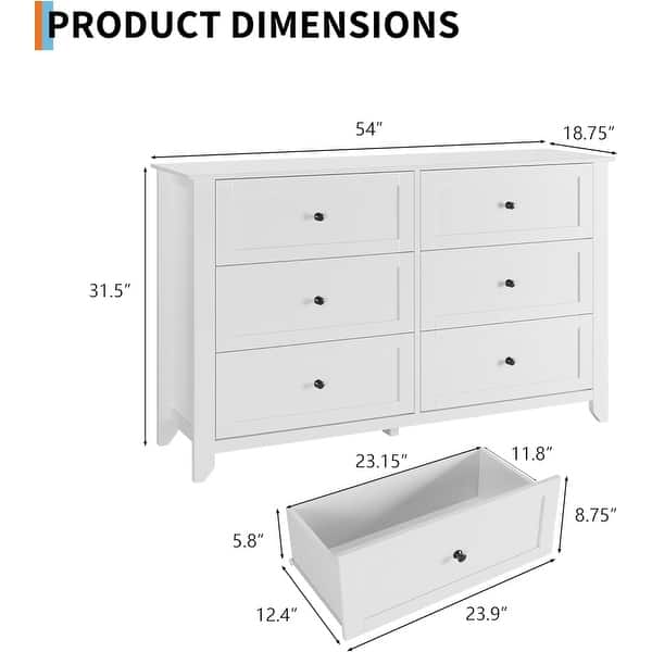 Deep Drawer Side View Modern Dresser Deep Drawers for Bedroom - Bed Bath & Beyond - 43998090