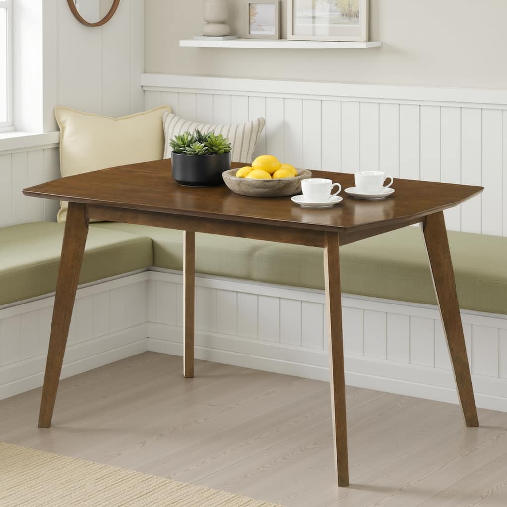 Amaris Modern Walnut Wood 47 in. Flared Base Dining Table - Seats 4