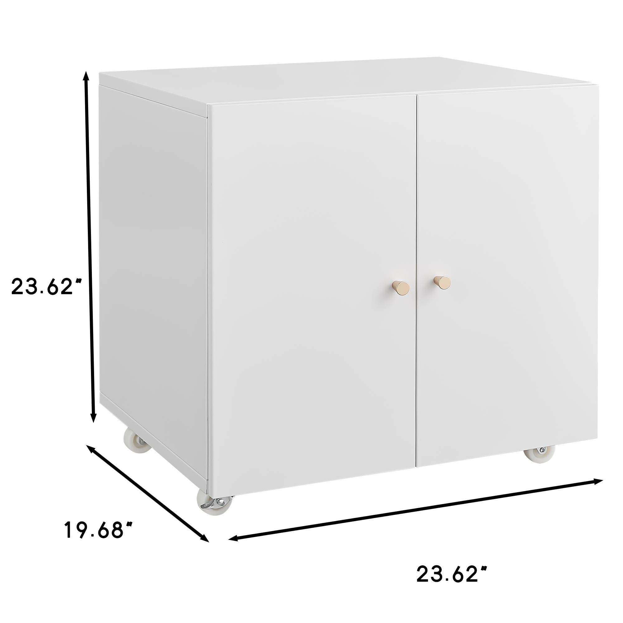 Home Office Printer Stand with Wheels, Printer Tables with File door