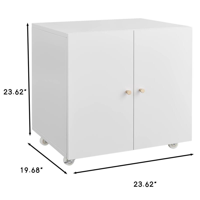 Printer Stand with Wheels, Mobile Filing Cabinet