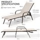 preview thumbnail 2 of 62, Set of 4 Lounge Chairs Outdoor Chaise Lounge with Arms and Adjustable Back