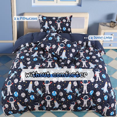 3Pcs Microfiber Kids Duvet Cover Bedding Set
