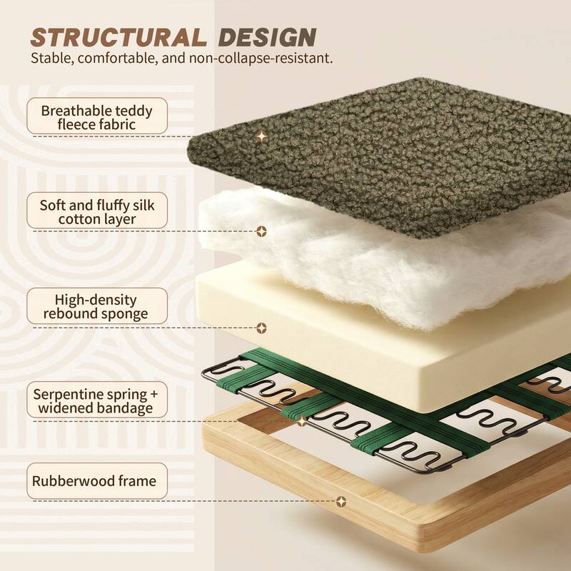 360° Swivel Accent Chair, Round Barrel Upholstered Armchair with Lumbar Cushion