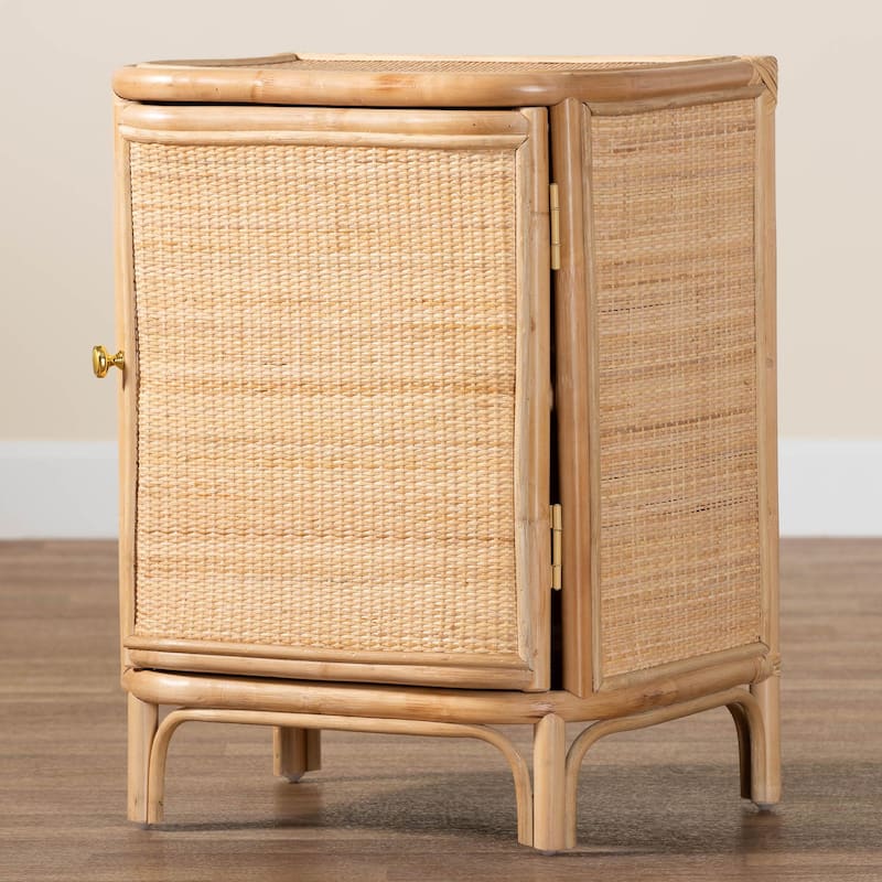 Kiara Bohemian Natural Rattan Nightstand