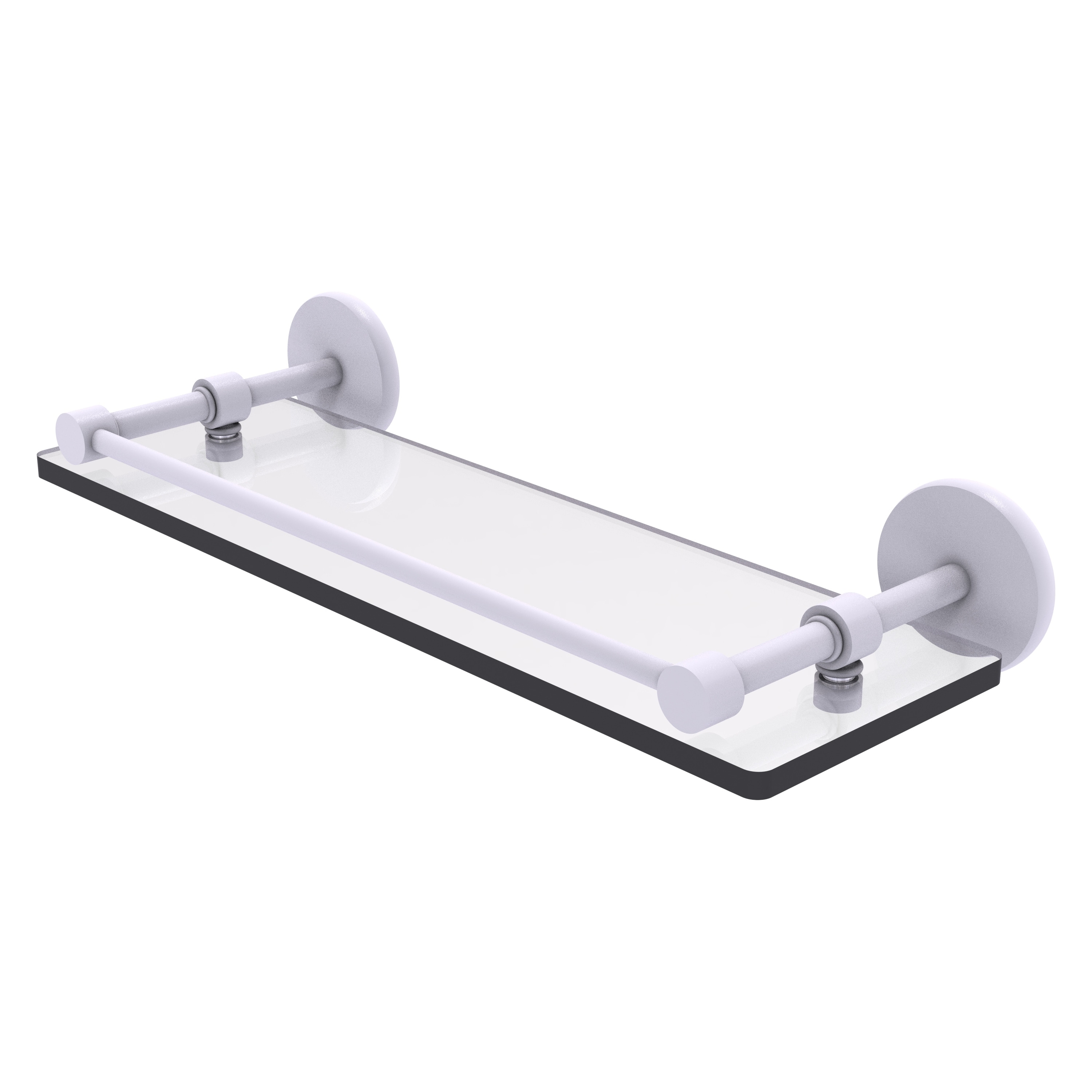 Allied Brass 16 Inch Tempered Glass Shelf with Gallery Rail