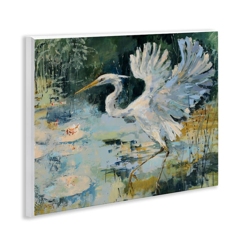 Stupell Heron with Spread Wings Wall Plaque Art Design By Dusza