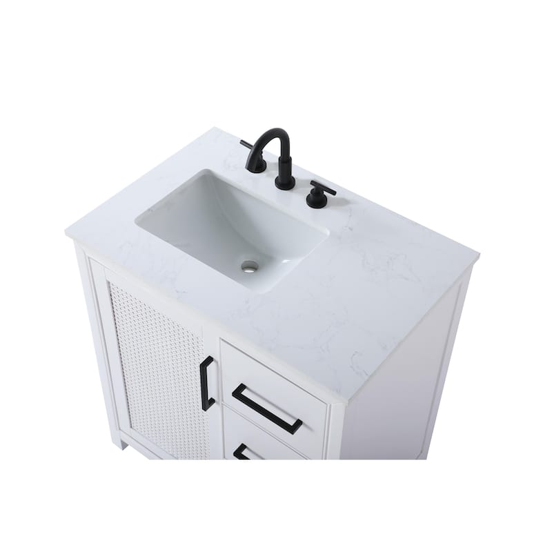 Elegant Lighting VF29532 Alina 32" Free Standing Single Basin Vanity