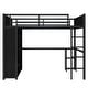 preview thumbnail 18 of 30, Black Twin XL/ Full XL/ Queen Loft Bed with Wardrobe,Kids Bed with Workstation and Storage for Bedroom
