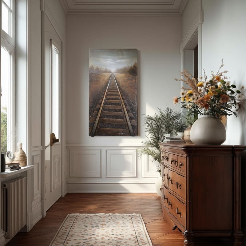 "Vanishing Into The Distance" Original Hand-Painted Wall Art
