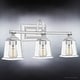 preview thumbnail 5 of 6, Luxury Traditional Bath Fixture, 10"H x 22"W, with Classic Style, Polished Chrome, by Urban Ambiance