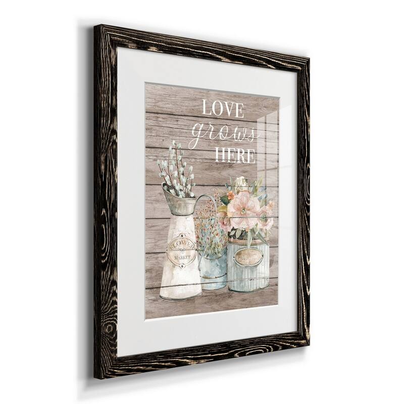 Love Grows Here-Premium Framed Print - Ready to Hang