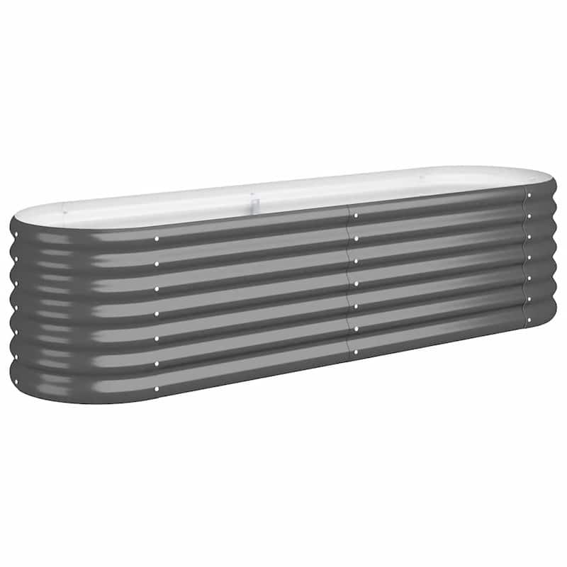 vidaXL Garden Raised Bed Patio Outdoor Raised Planter Box Powder-coated Steel