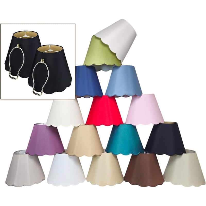 Royal Designs Scallop Empire Lamp Shade Set of 2 - 7 x 13 x 10