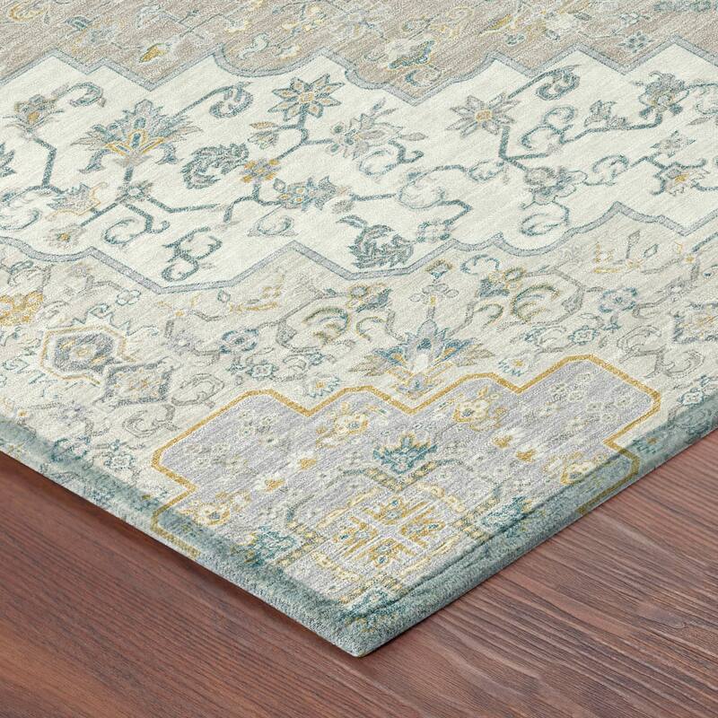 Machine Washable Indoor/ Outdoor Traditional Karachy Chantille Rug