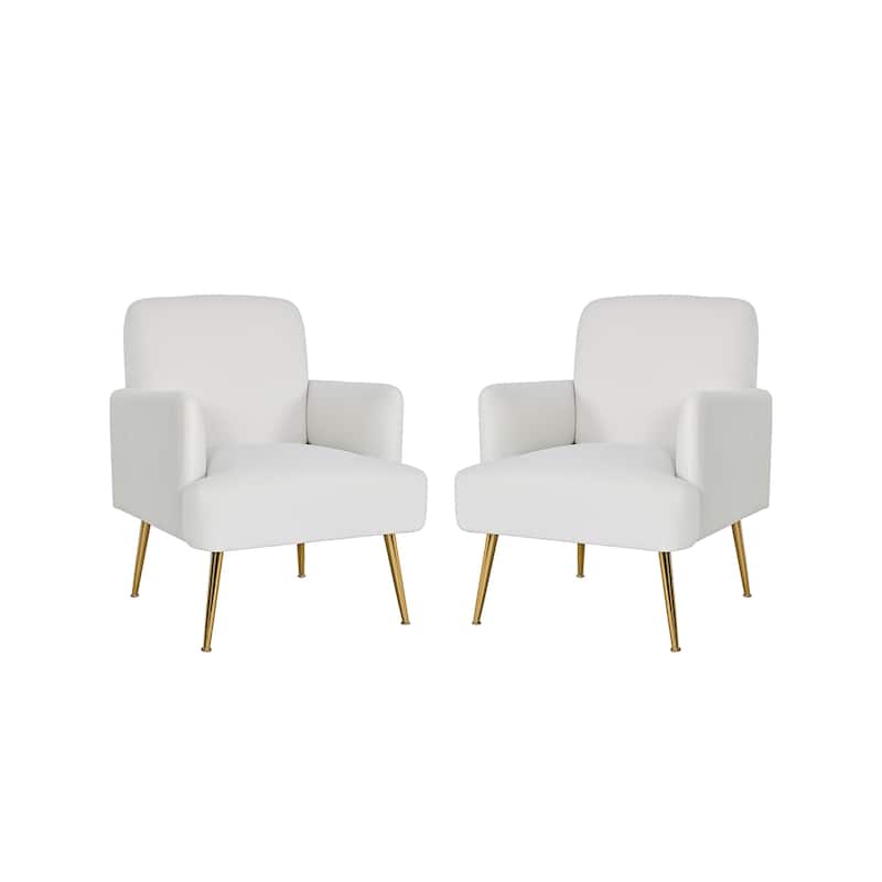 Ferrera Comfy Accent Armchair with Recessed Arms Set of 2