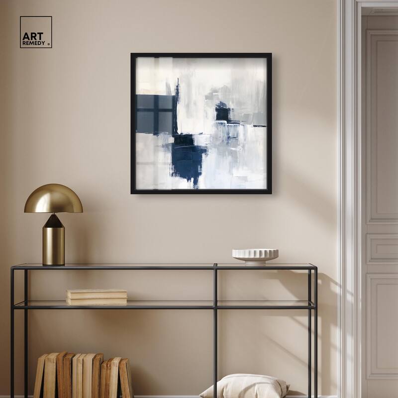 Porcelain Blue on White I Shadowbox by Art Remedy