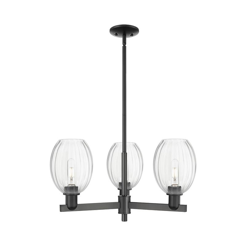 Innovations Lighting Downtown Urban - Preston - 3 Light 18" Bell Shade Stem Hung Chandelier