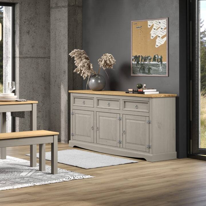 65" Wood Buffet Sideboard Farmhouse - Corona Collection | Furniture Dash