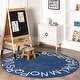 preview thumbnail 13 of 136, Nuloom Alphabet SpinClean Washable Round Rug Navy - 4' x 4' - Round
