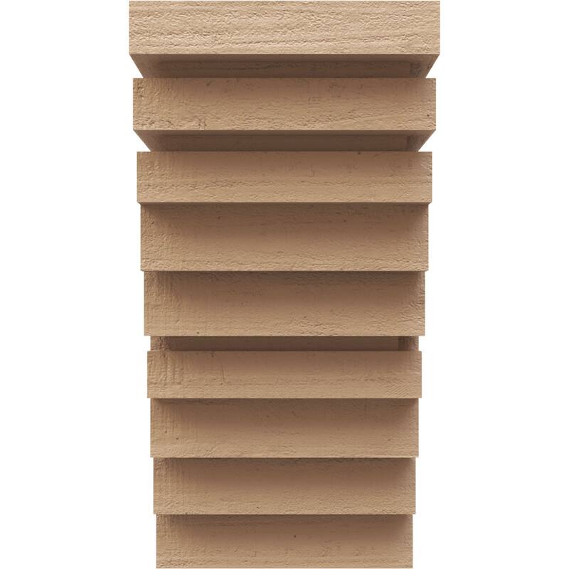 Series 2 Wide Landon Rough Cedar Woodgrain TimberThane Corbel, Primed Tan