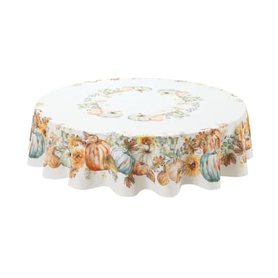 Laural Home Harvest Sun 70 in Round Tablecloth - 70 in Round