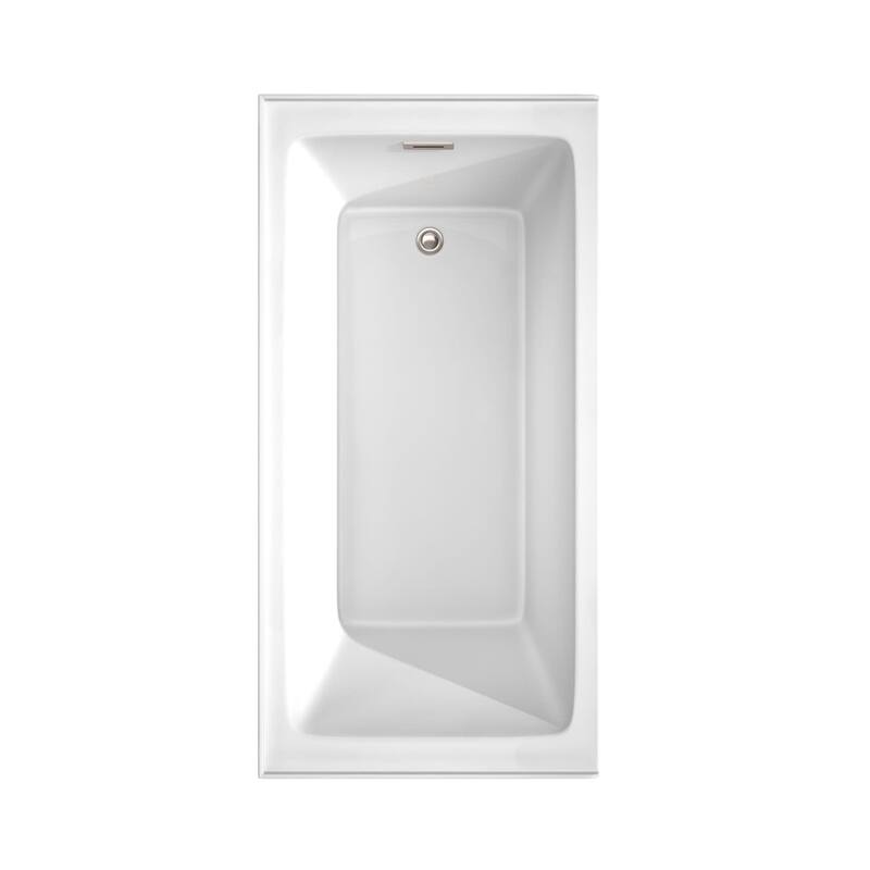 Wyndham Collection Grayley 60" Three Wall Alcove Acrylic Soaking Tub