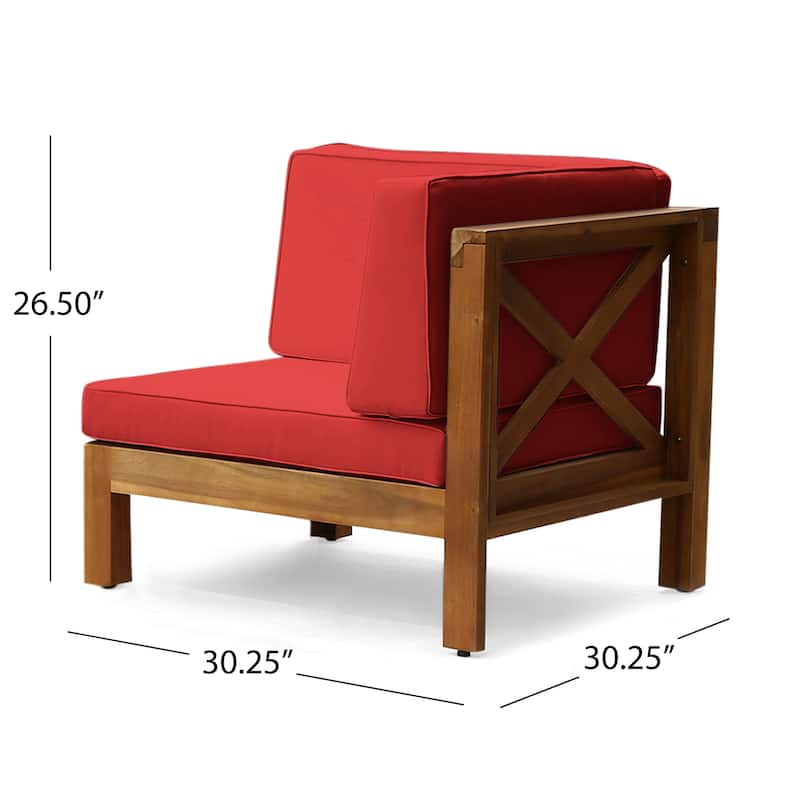 Brava Outdoor Acacia Wood 7-piece Chat Set by Christopher Knight Home