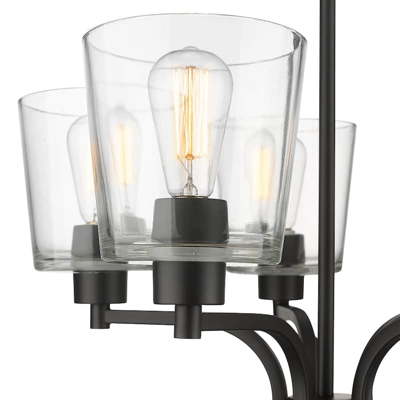 Millennium Lighting Evalon Chandelier with Clear Glass Shades