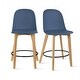 preview thumbnail 77 of 84, Set of 2 Designer Plastic Counter Stools Chair With Backs Side Armless Molded Kitchen Dining Bar Patio Indoor Outdoor Cafe Blue