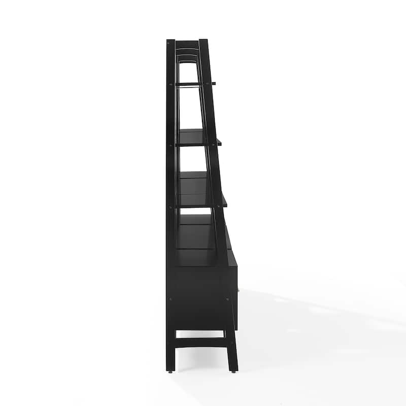 Crosley Landon 3-Piece Etagere Bookcase Set - Matte Black