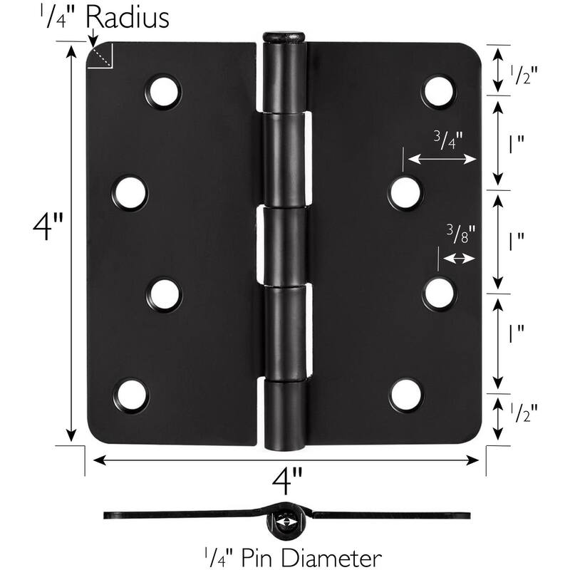 Design House 188953 4" x 4" Butt 1/4" Radius Corner Surface Mount Door