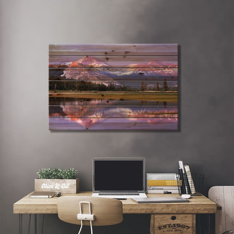 Lembert Dome And Its Reflection In The Tuolumne River, Yosemite National Park, CA,USA Print On Wood by Christopher Talbot Frank