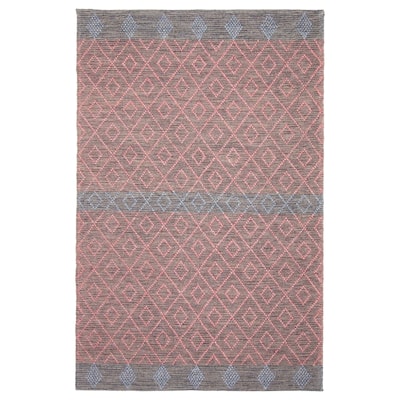 ECARPETGALLERY Braid weave Sienna Dark Pink Wool Rug - 5'0 x 7'10