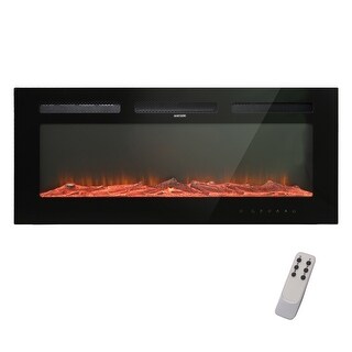 Clihome Ultra-thin Recessed Wall-Mounted Electric Fireplace