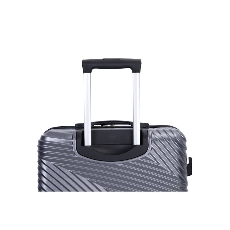 Merax 3 Piece ABS+PC Hardside Lightweight Luggage Sets with Two Hooks and Spinner Wheels, for Family Travel