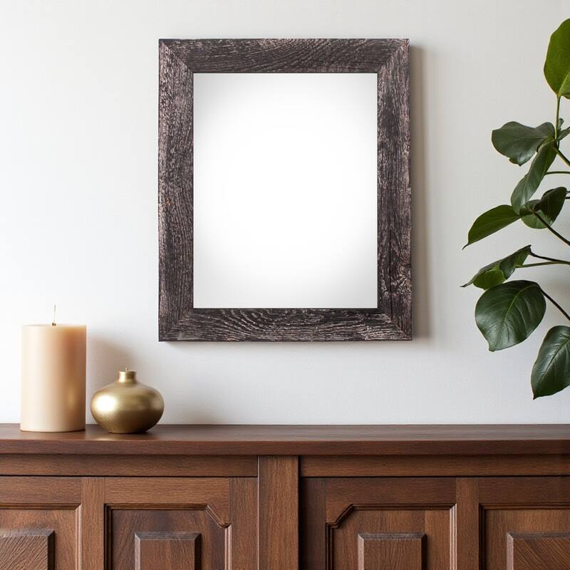 HomeRoots 11" x 14" Black Solid Wood Hanging Picture Frame