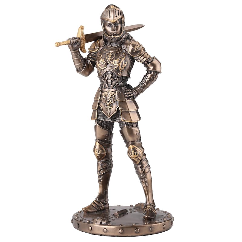 9.45" H STEAMPUNK EXOSKELETON WARRIOR WOMAN Cold Cast Bronze - 5.12"x4.53"x9.45"