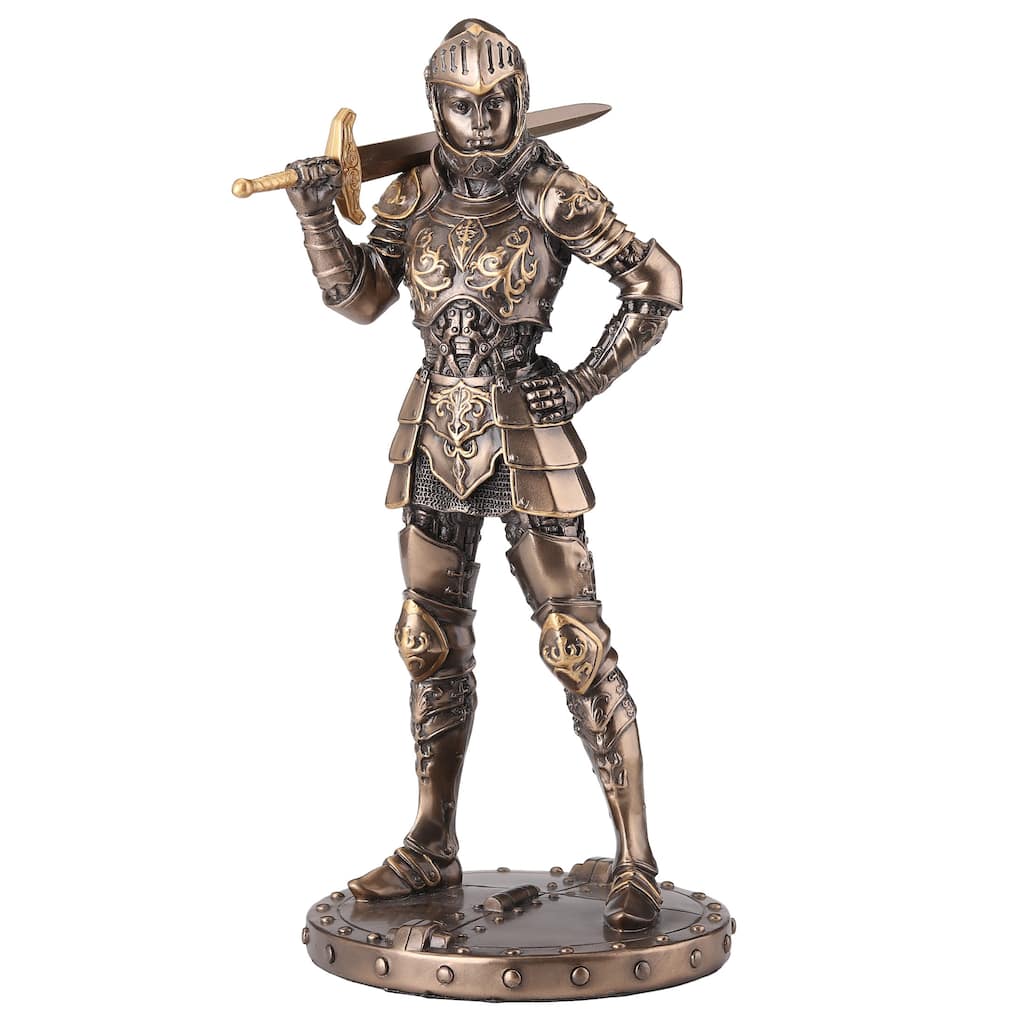 9.45" H STEAMPUNK EXOSKELETON WARRIOR WOMAN Cold Cast Bronze - 5.12"x4.53"x9.45"