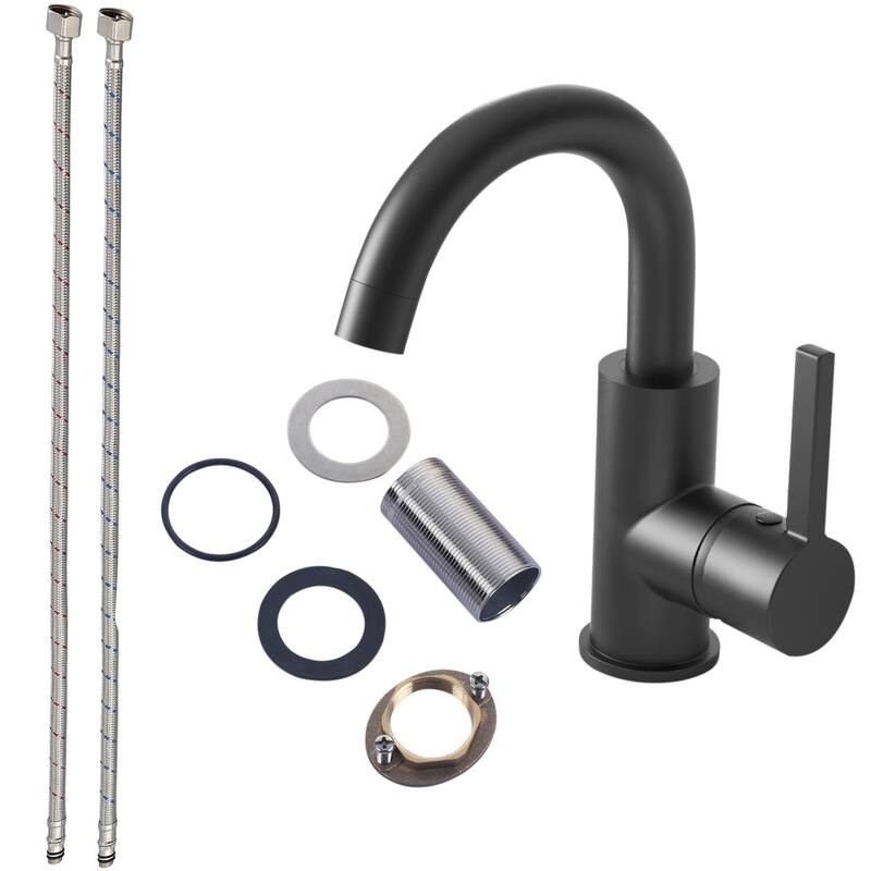 Modern Single Handle Swivel Spout Sink Faucet for Bathroom