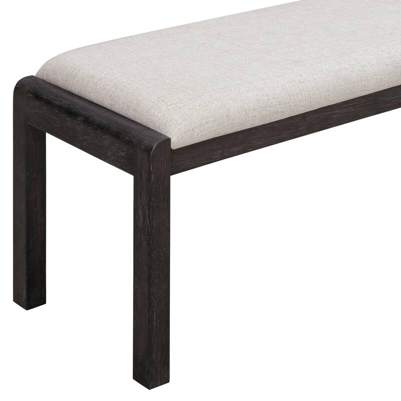 6-Piece Set, 59.8" Extendable Wooden Dining Table with 4 Chairs and 1 Bench