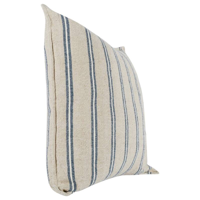 Demi 26" Rectangular Throw Pillow, Natural Blue